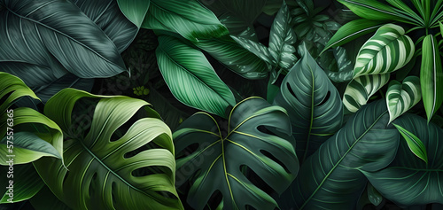 Immerse Yourself in Nature with a Tropical Jungle Leaves Wallpaper