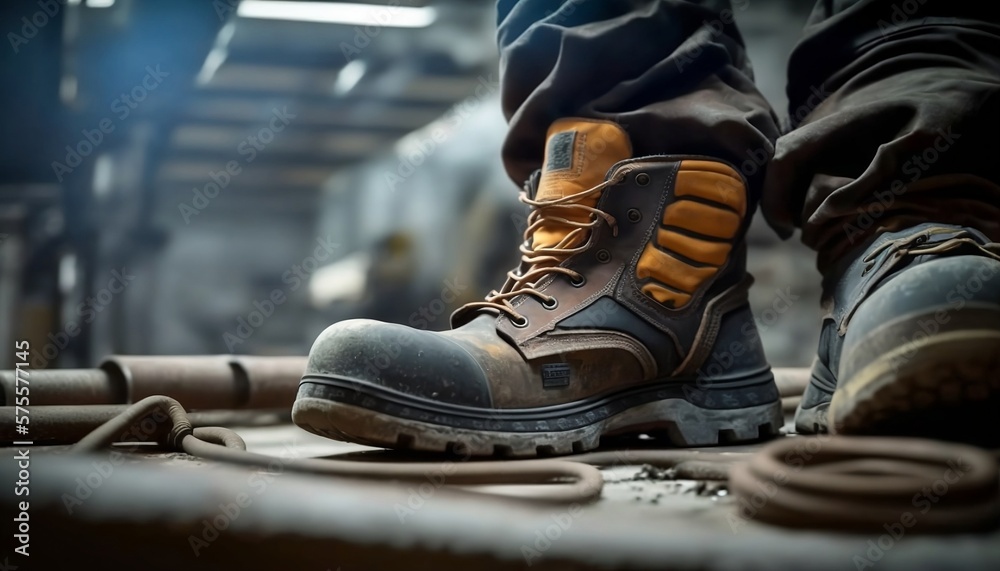 Durable Work Shoes for On-Site Protection, Generative Ai Durable Work Shoes for On-Site Protection, Generative Ai