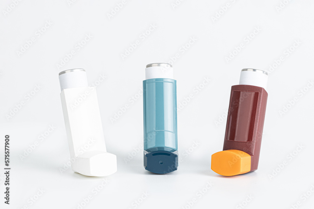 Ashtma inhaler isolated on white background. Ashtma inhaler isolated on white background.