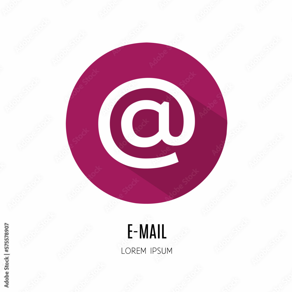 E mail logo. Illustration of e mail in flat. Stock vector. E mail logo. Illustration of e mail in flat. Stock vector.