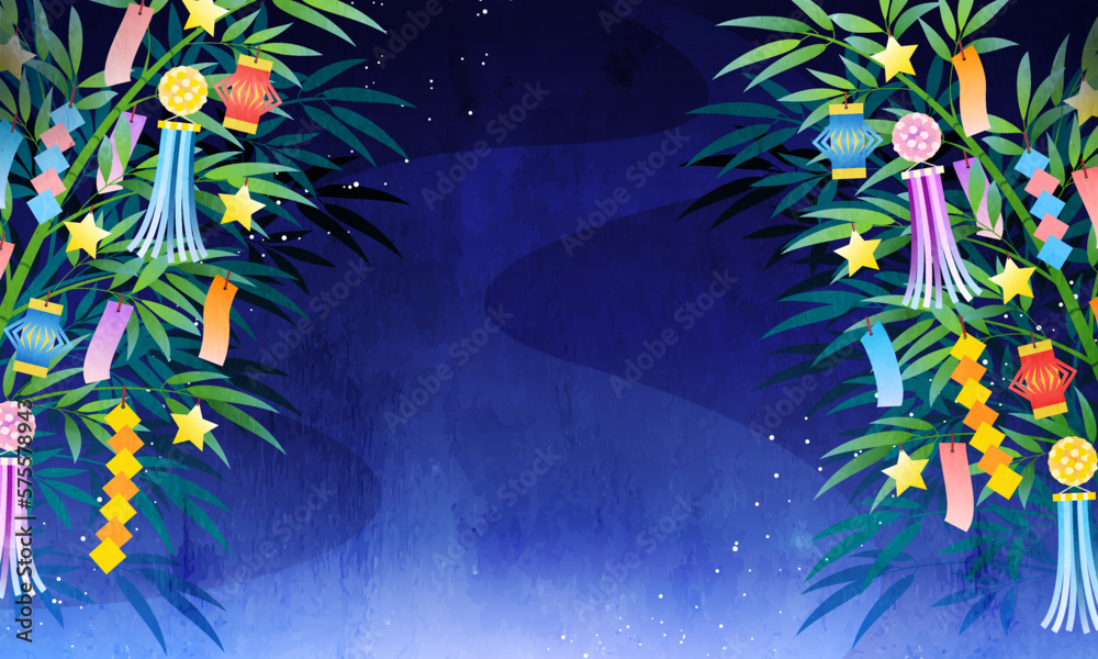 七夕祭りのベクターイラスト背景 Stock Vector | Adobe Stock