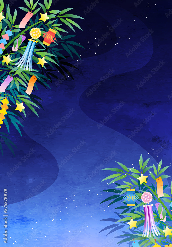 七夕祭りのベクターイラスト背景 Stock イラスト | Adobe Stock