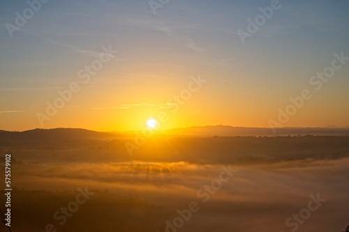 Sunrise and Fog at Umbria, Italy © JonShore