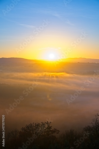 Sunrise and Fog at Umbria, Italy