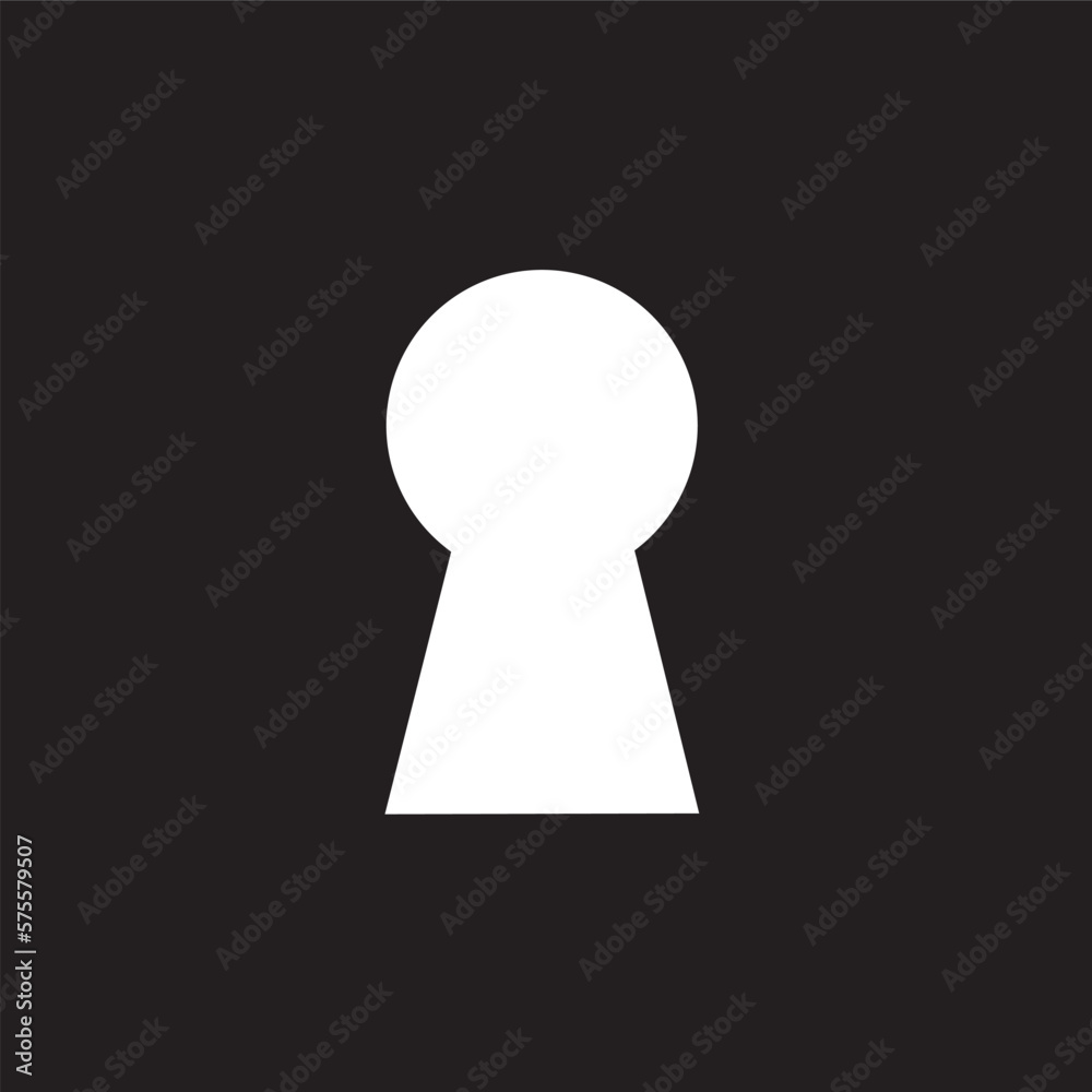 Keyhole silhouette on dark space Keyhole silhouette on dark space