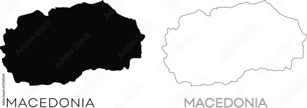 Macedonia map silhouette