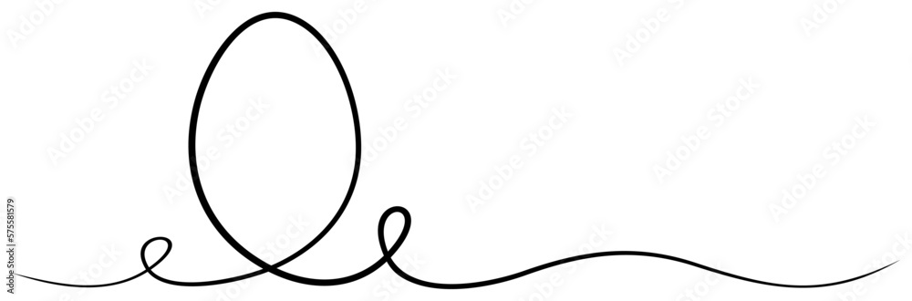 Osterei Vektor. Abstraktes Osterei mit Schnörkel in schwarz. Isolierter Hintergrund. Osterei Vektor. Abstraktes Osterei mit Schnörkel in schwarz. Isolierter Hintergrund.