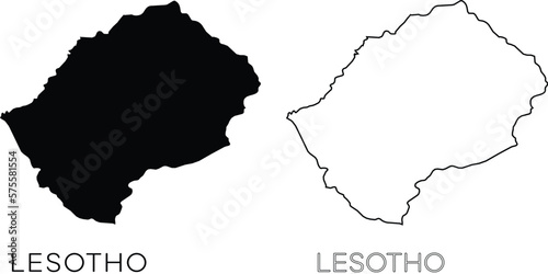 Lesotho map silhouette