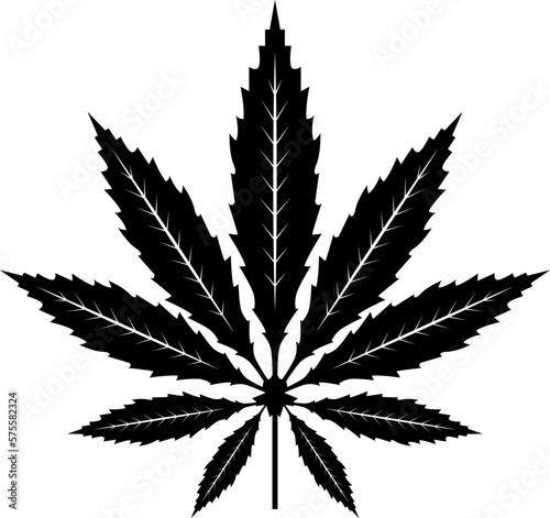 Cannabis leaf vector icon. Marijuana legalize symbol, marijuana or hemp icon, cannabis medical sign vector illustration.