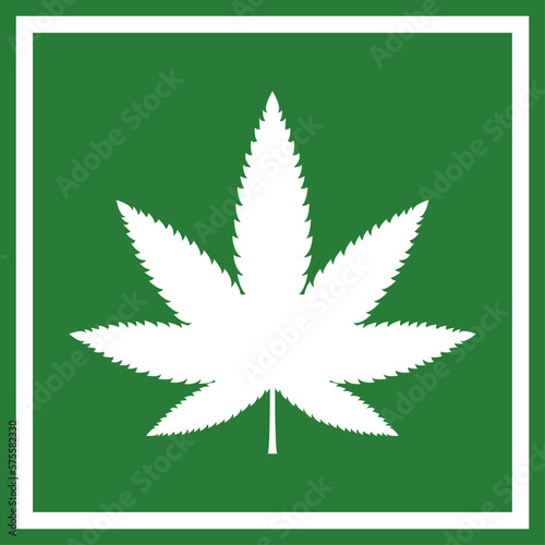 Cannabis leaf vector icon. Marijuana legalize symbol, marijuana or hemp icon, cannabis medical sign vector illustration.