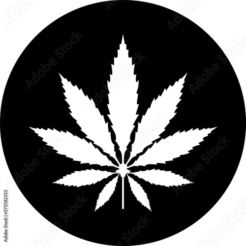 Cannabis leaf vector icon. Marijuana legalize symbol, marijuana or hemp icon, cannabis medical sign vector illustration.