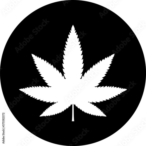 Cannabis leaf vector icon. Marijuana legalize symbol, marijuana or hemp icon, cannabis medical sign vector illustration.