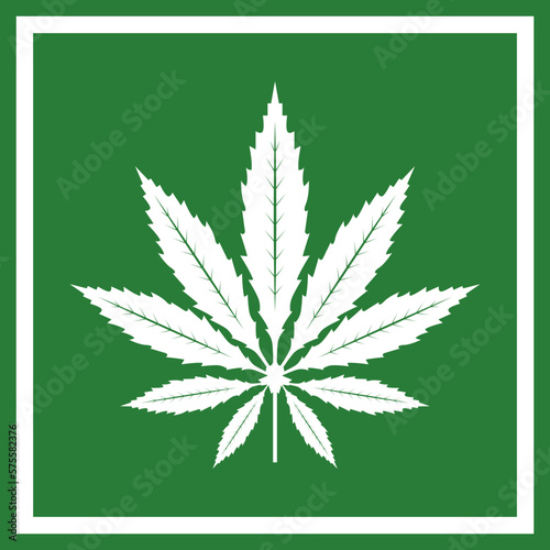 Cannabis leaf vector icon. Marijuana legalize symbol, marijuana or hemp icon, cannabis medical sign vector illustration.