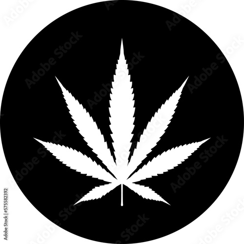 Cannabis leaf vector icon. Marijuana legalize symbol, marijuana or hemp icon, cannabis medical sign vector illustration.