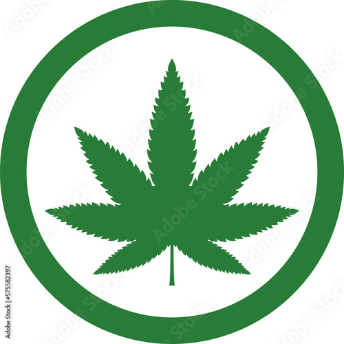 Cannabis leaf vector icon. Marijuana legalize symbol, marijuana or hemp icon, cannabis medical sign vector illustration.