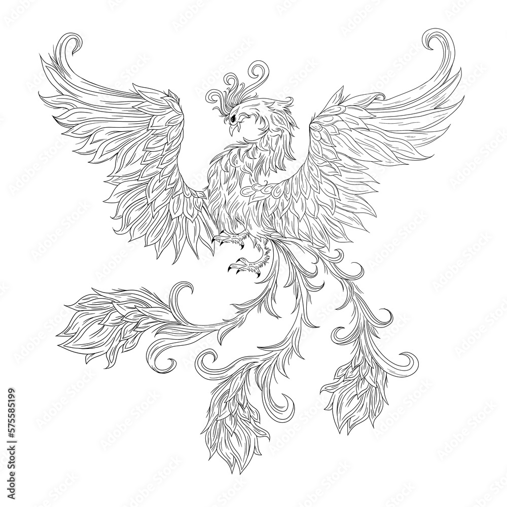 Fototapeta premium fantastic firebird