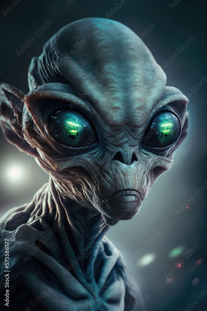 Aliens and extra terrestrials from other worlds made with generative ai