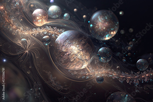 Quantum Physics and String Theory Wallpaper Generative AI