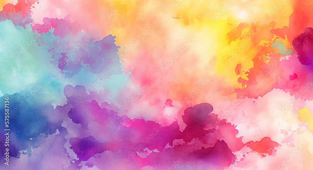abstract watercolor background with watercolor splashes generative ai