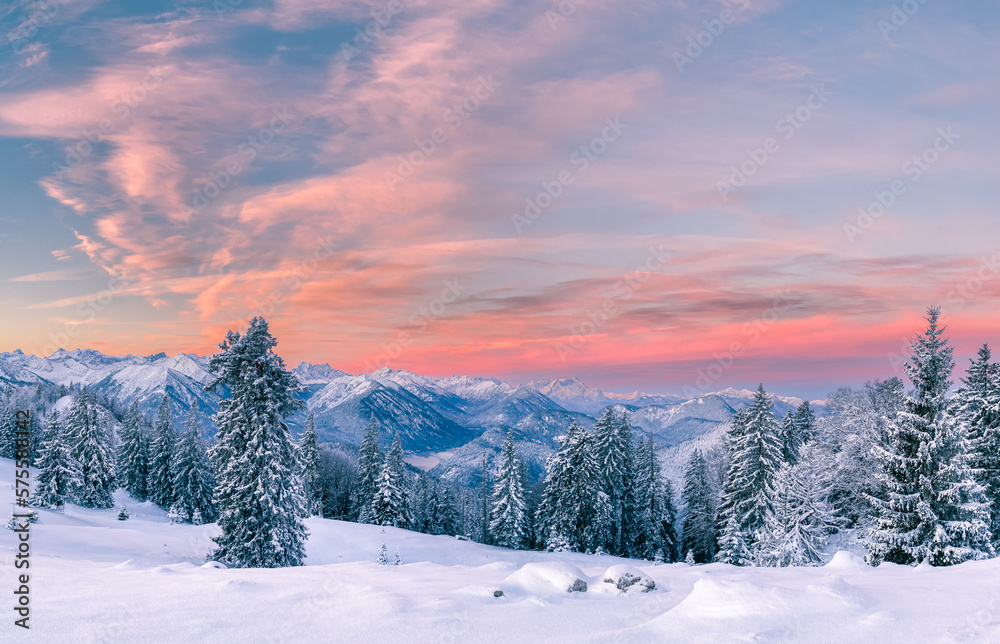 Fototapeta premium Wintermorgen im Karwendelgebirge