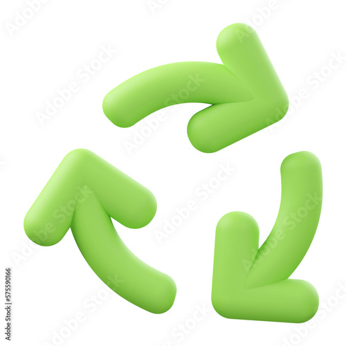 Recycle 3d render icon illustration