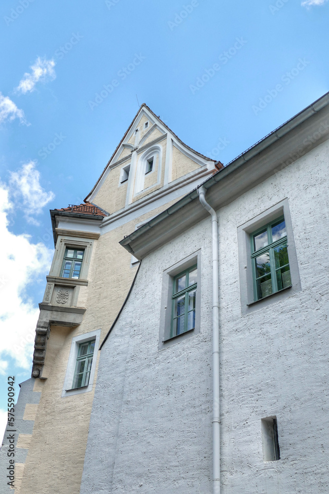 Low angle view of historical buildings in Meissen