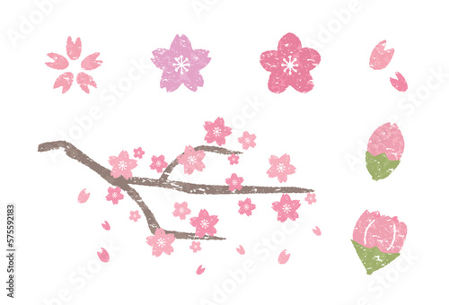 桜　アナログ風　素材