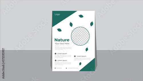 Nature flyer template vector design. flyer design green. design nature, Nature flyer design.