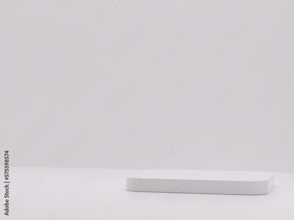 White podium abstract composition for product presentation 3d render 3d illustration White podium abstract composition for product presentation 3d render 3d illustration