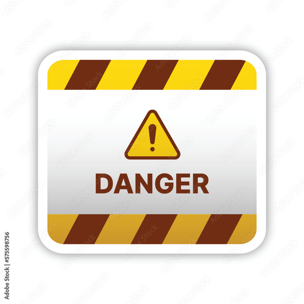 Fototapeta premium danger board sign vector illustration