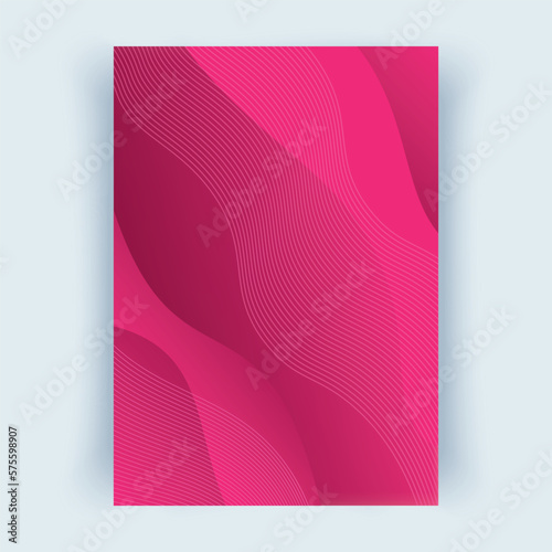 Cover with abstract lines. Cover layouts A4 format, vertical orientation. Abstract background, vector Eps10
