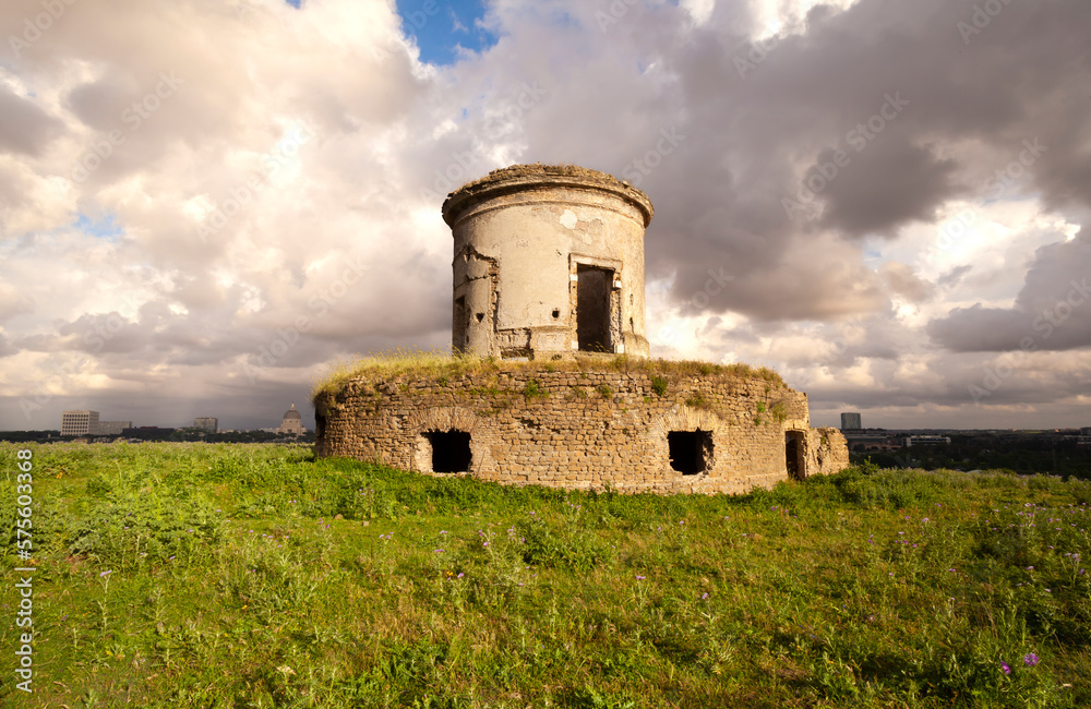 Ruins of Torre Righetti in Montecucco park - Rome