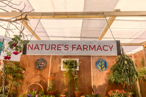Nature's Farmacy - the herbals remedies displayed sign   photo