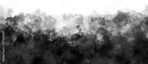 landscape with black fog