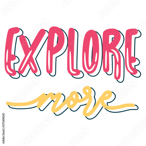 Explore More Sticker. Travel Lettering Stickers