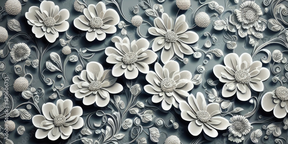 abstract floral background IA