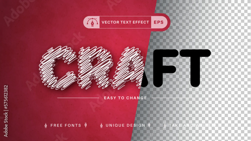 Craft - Editable Text Effect, Font Style