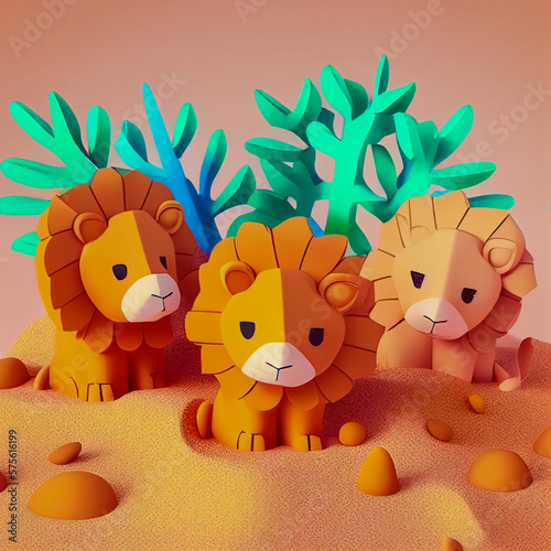 kids  animals  chidren  illustration  lion