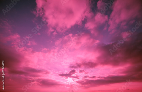 Purple cloudy sky at sunset. Sky texture. Abstract nature background © vvvita