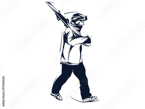 vector set of skiing logos, emblems and design elements