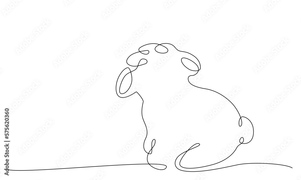 Sheep. Decoration continuous line hand drawing element for photo book, invitations. Vector stock illustration minimalism design isolated on white background. Editable stroke single line. Sheep. Decoration continuous line hand drawing element for photo book, invitations. Vector stock illustration minimalism design isolated on white background. Editable stroke single line.