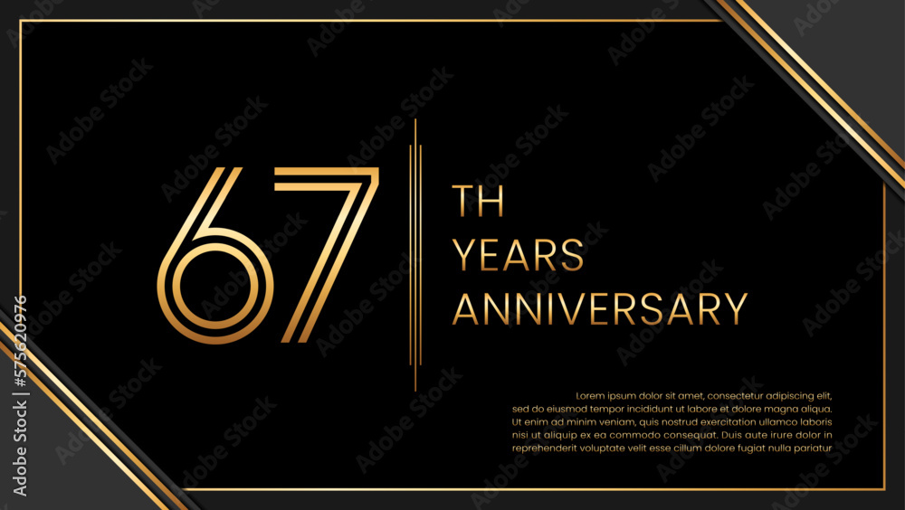 67th year anniversary design template. vector template illustration 67th year anniversary design template. vector template illustration