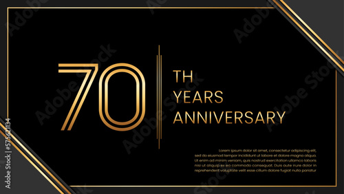 70th year anniversary design template. vector template illustration