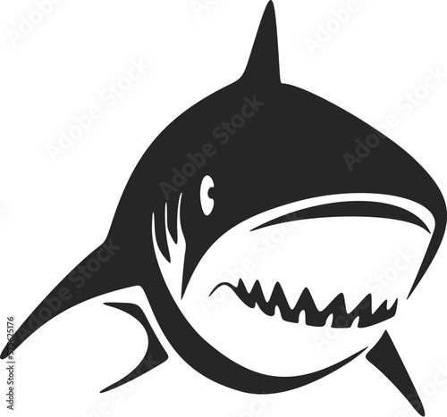 A stylish black and white shark logo vector to represent your brand.