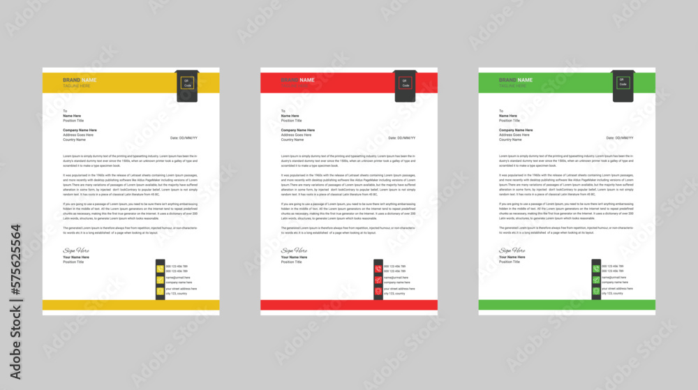Modern company letterhead design Modern company letterhead design
