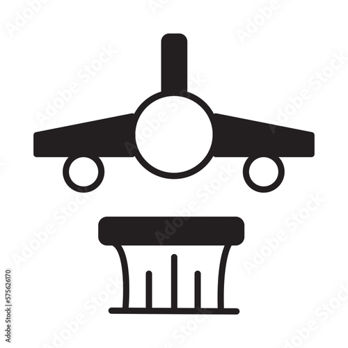Solid Line AVIATION LAW design vector icon