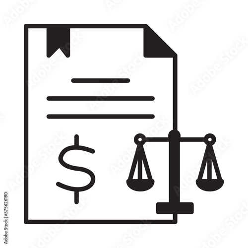 Solid Line BAIL design vector icon