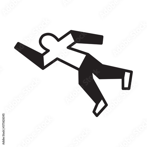Solid Line CRIME SCENE design vector icon