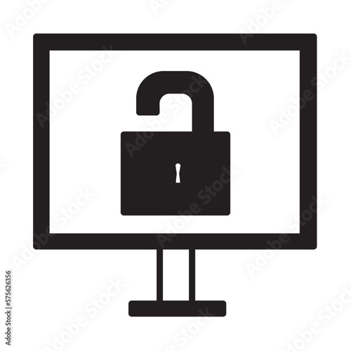 Solid Line DATA LEAKAGE design vector icon