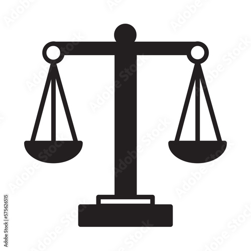 Solid Line JUSTICE design vector icon